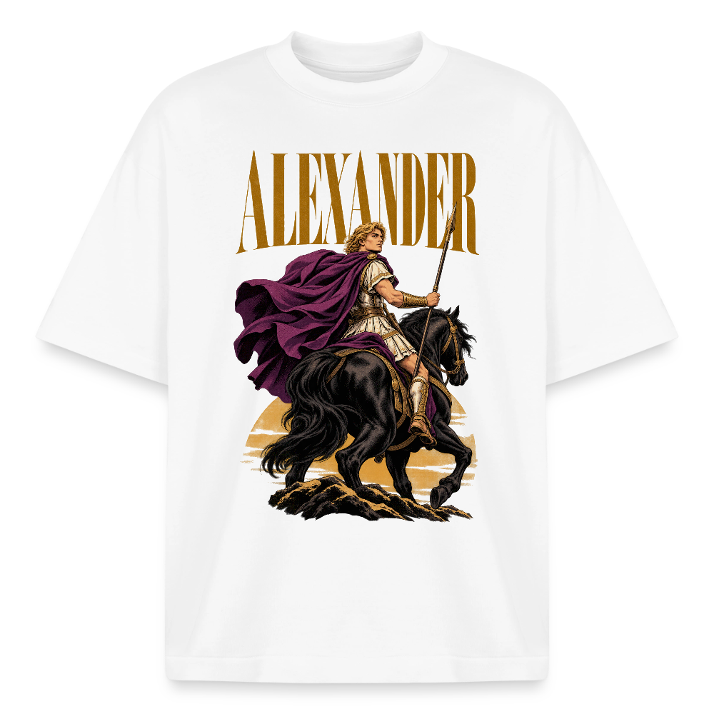 Alexander and Bucephalus graphic tee in white