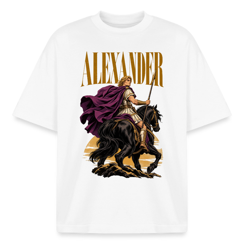 Alexander and Bucephalus graphic tee in white