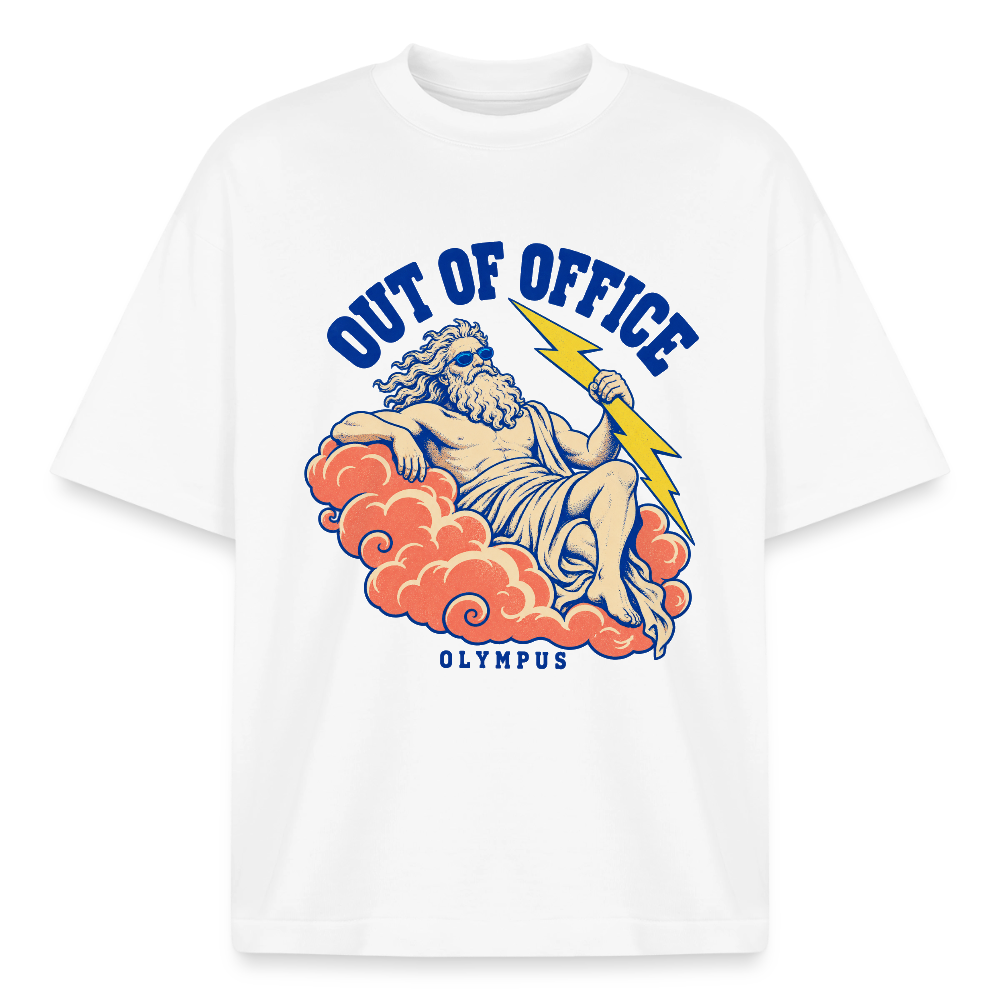 Mount Olympus Out of Office graphic tee in white
