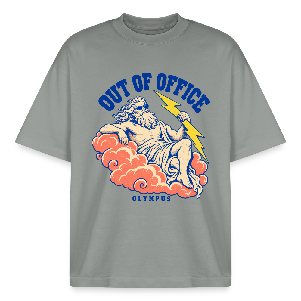 Mount Olympus Out of Office graphic tee in misty grey