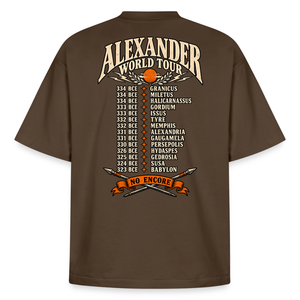 Alexander the Great World Tour graphic tee in mocha