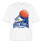 Sisyphus Still Rolling graphic tee in white