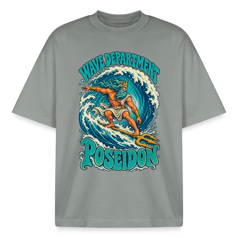 Poseidon Wave Department graphic tee in misty grey