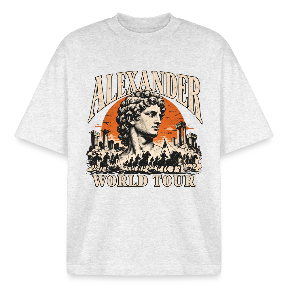 Alexander the Great World Tour graphic tee in cool heather grey