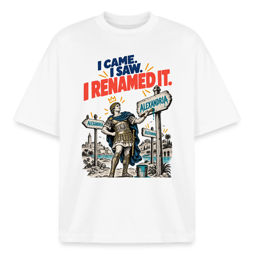 Alexander the Great ancient history graphic tee in white