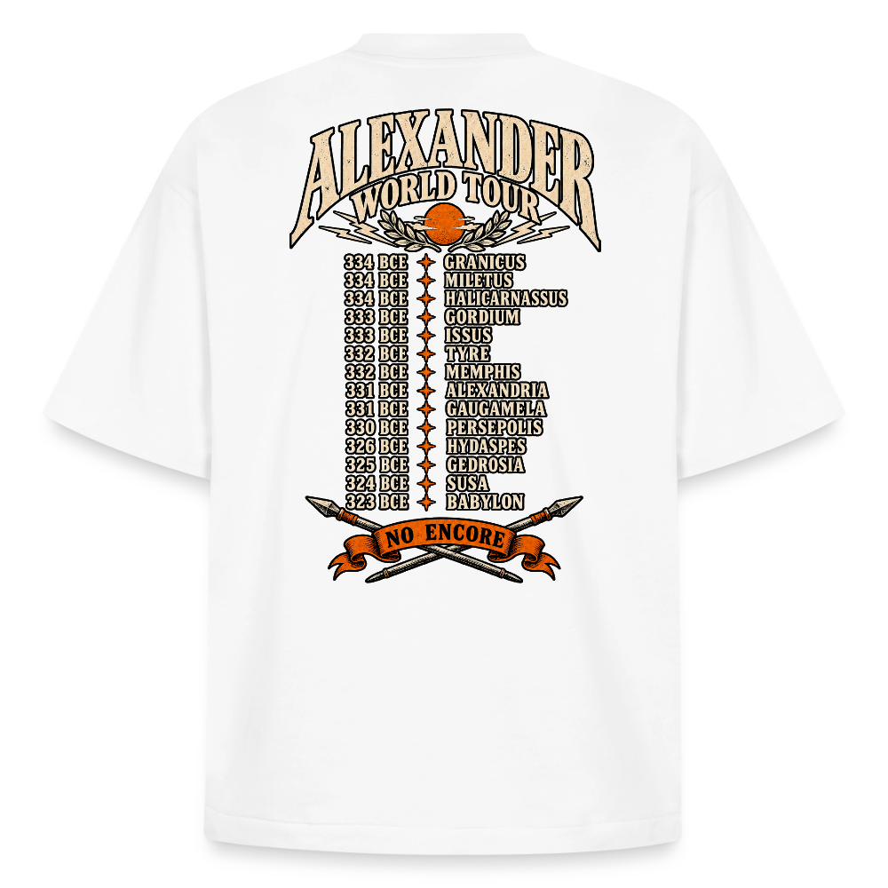 Alexander the Great World Tour graphic tee in white