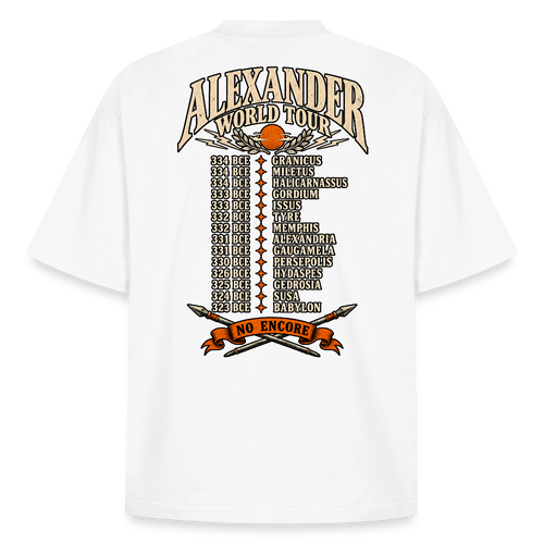 Alexander the Great World Tour graphic tee in white