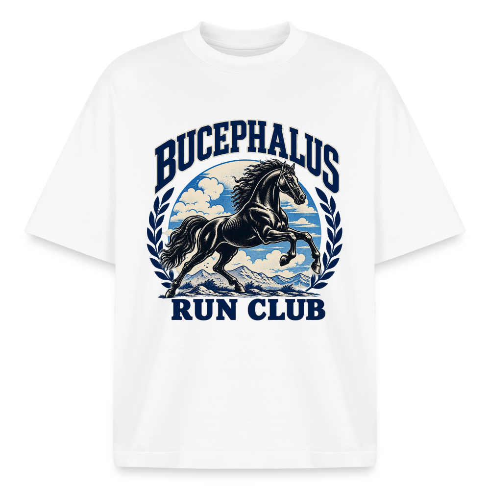 Bucephalus Run Club graphic tee in white