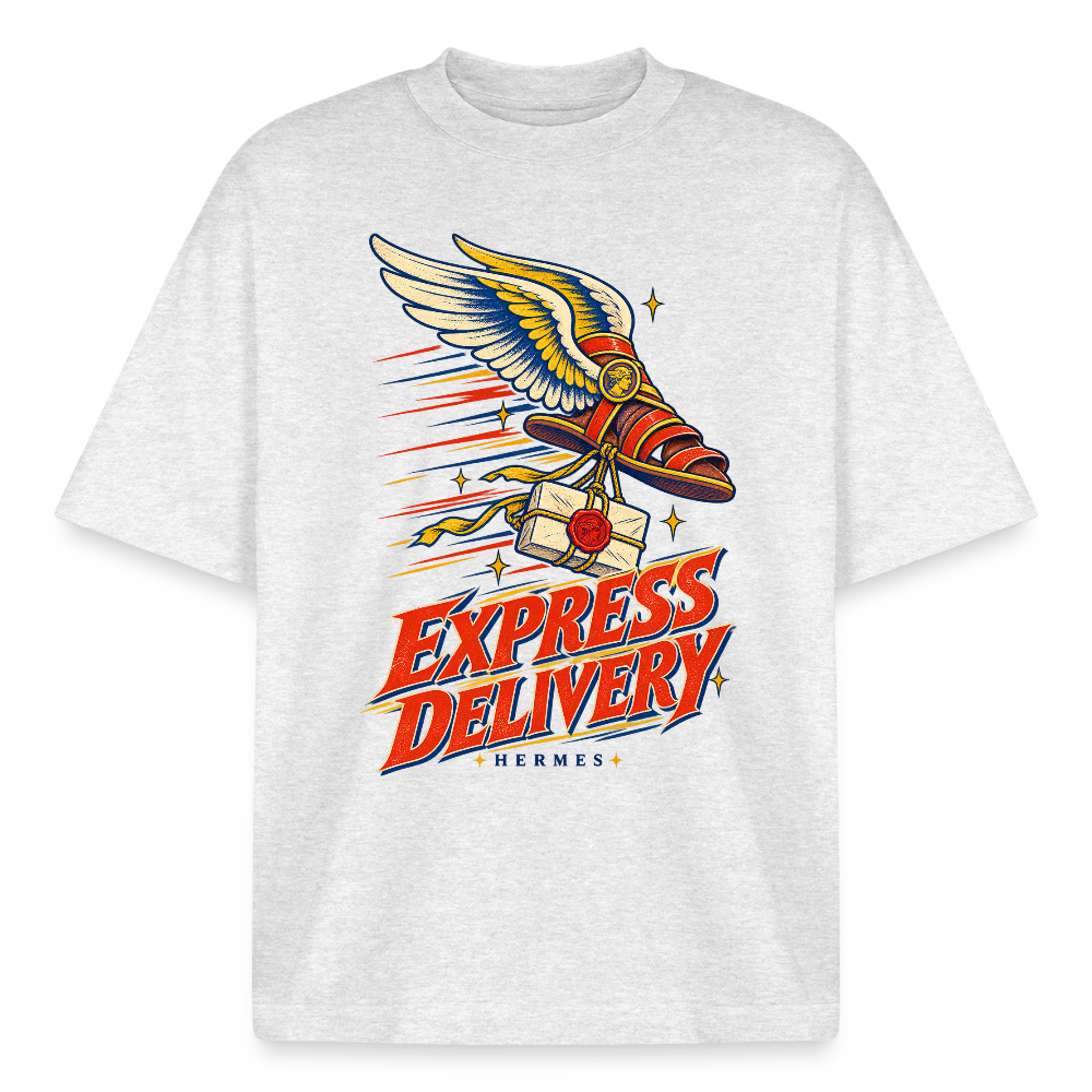 Hermes Express Delivery graphic tee in cool heather grey