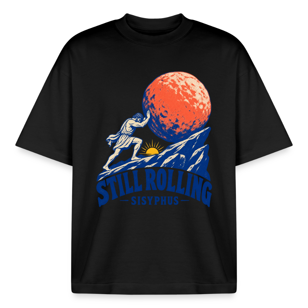 Sisyphus Still Rolling graphic tee in black