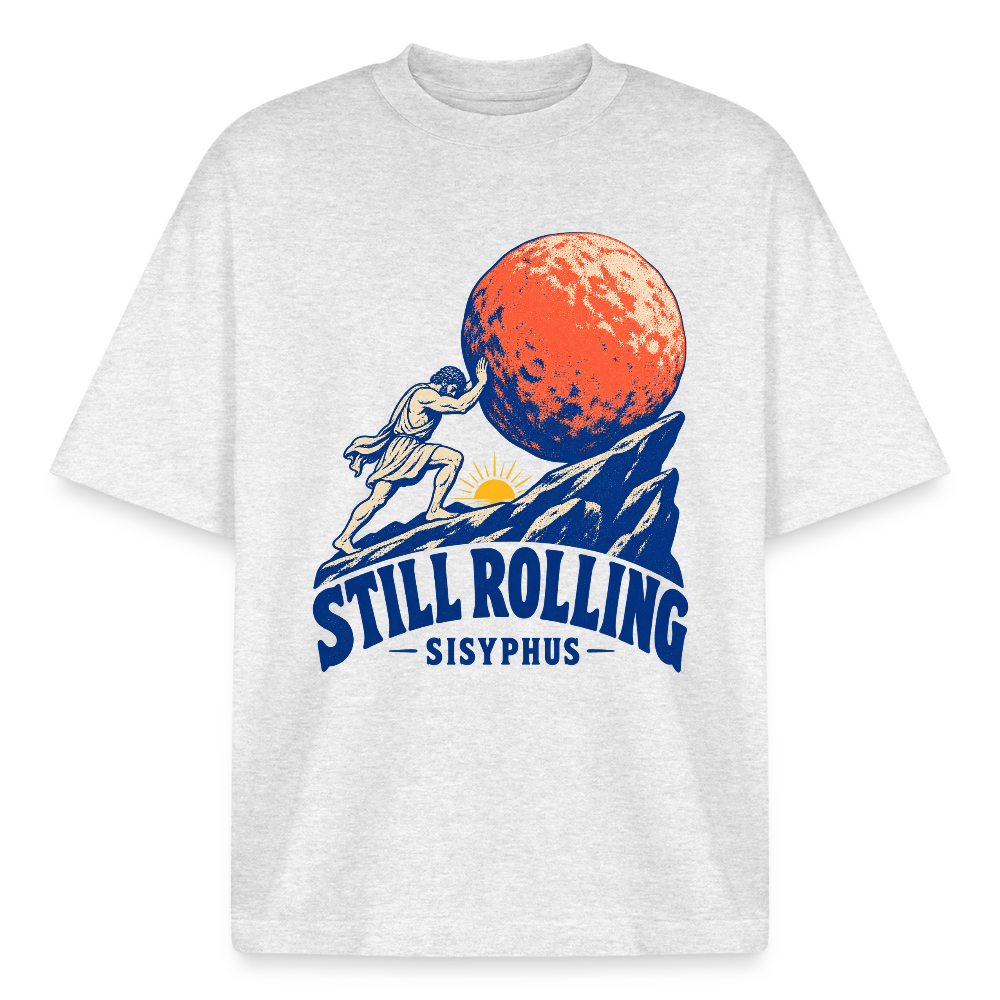 Sisyphus Still Rolling graphic tee in cool heather grey