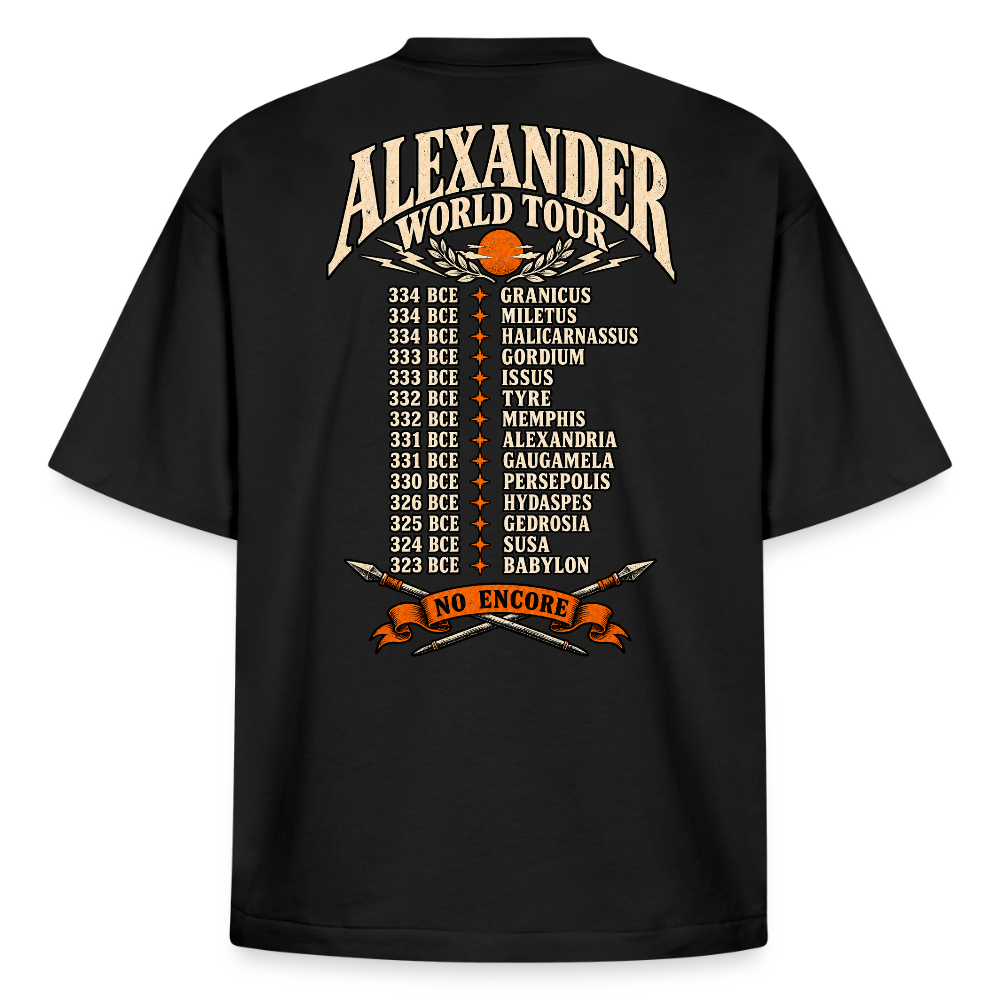 Alexander the Great World Tour graphic tee in black