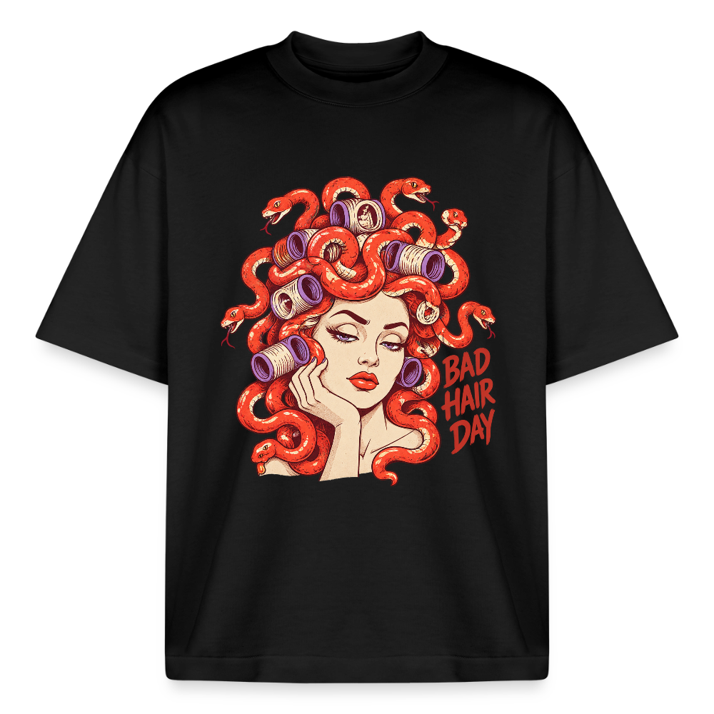 Medusa Greek mythology graphic tee in black