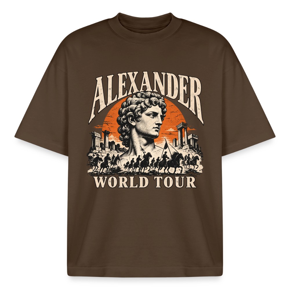 Alexander the Great World Tour graphic tee in mocha