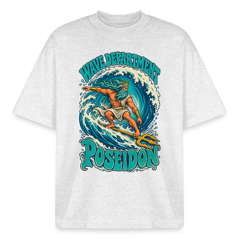 Poseidon Wave Department graphic tee in cool heather grey