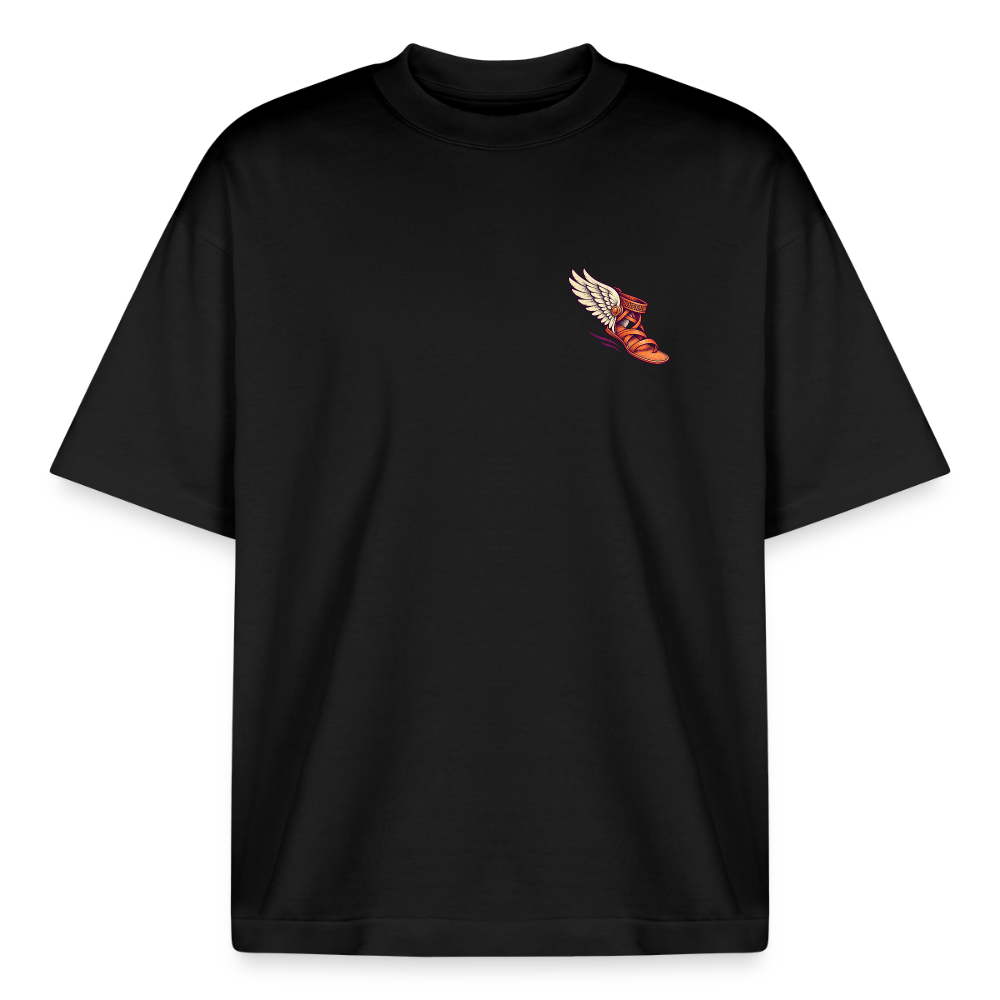 Hermes Greek mythology graphic tee in black