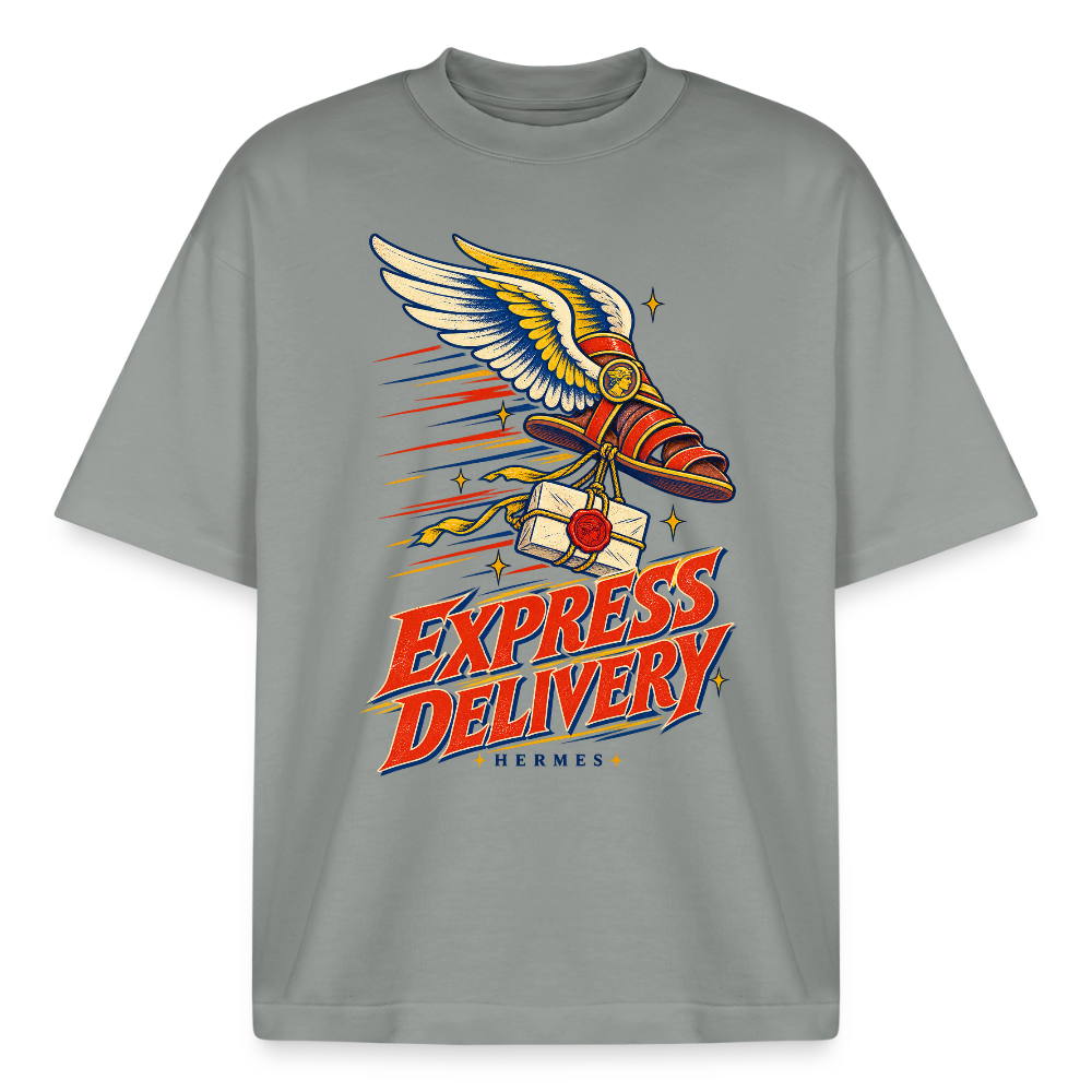 Hermes Express Delivery graphic tee in misty grey
