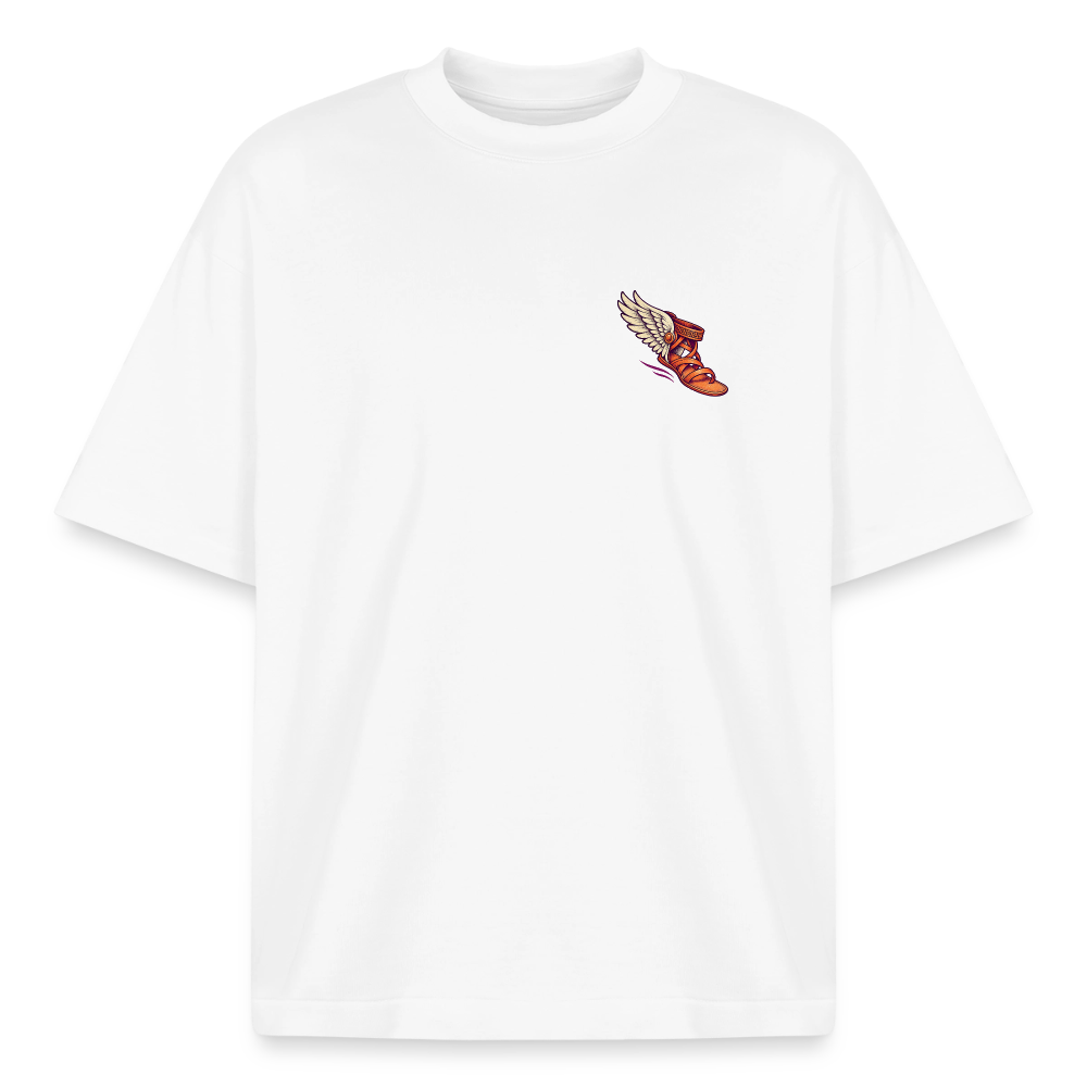 Hermes Greek mythology graphic tee in white