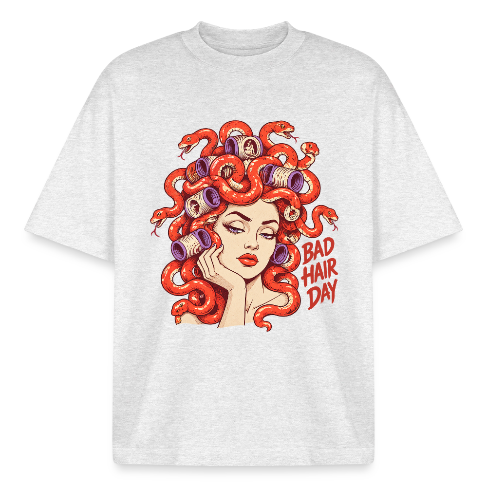 Medusa Greek mythology graphic tee in cool heather grey