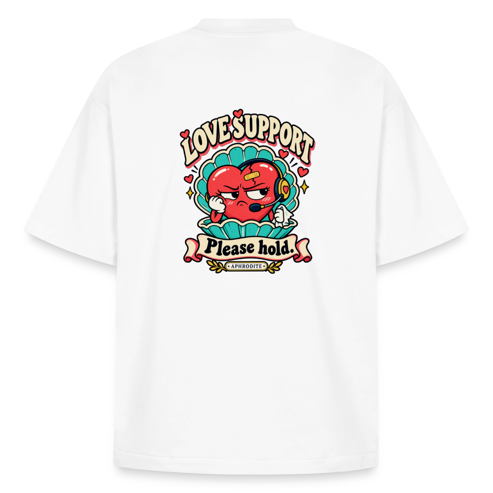 Aphrodite Love Support graphic tee in white