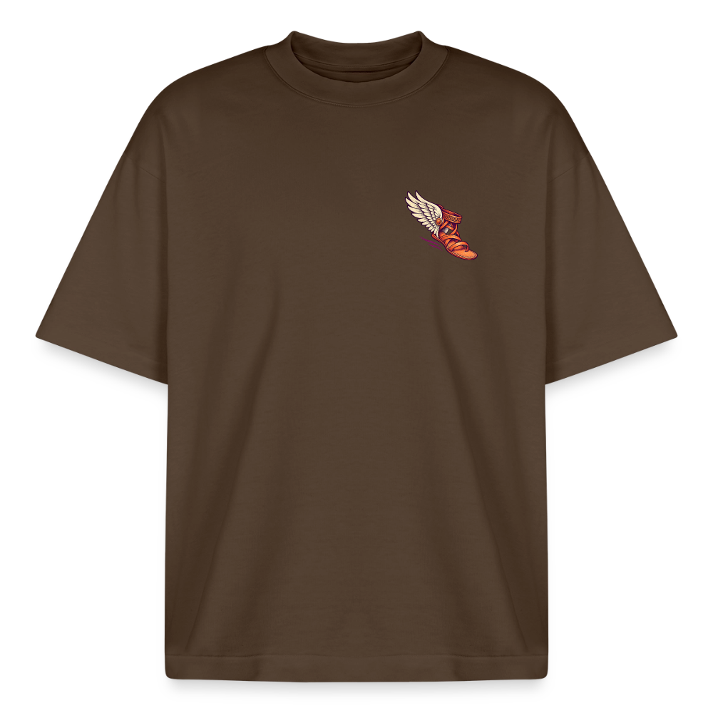 Hermes Greek mythology graphic tee in mocha