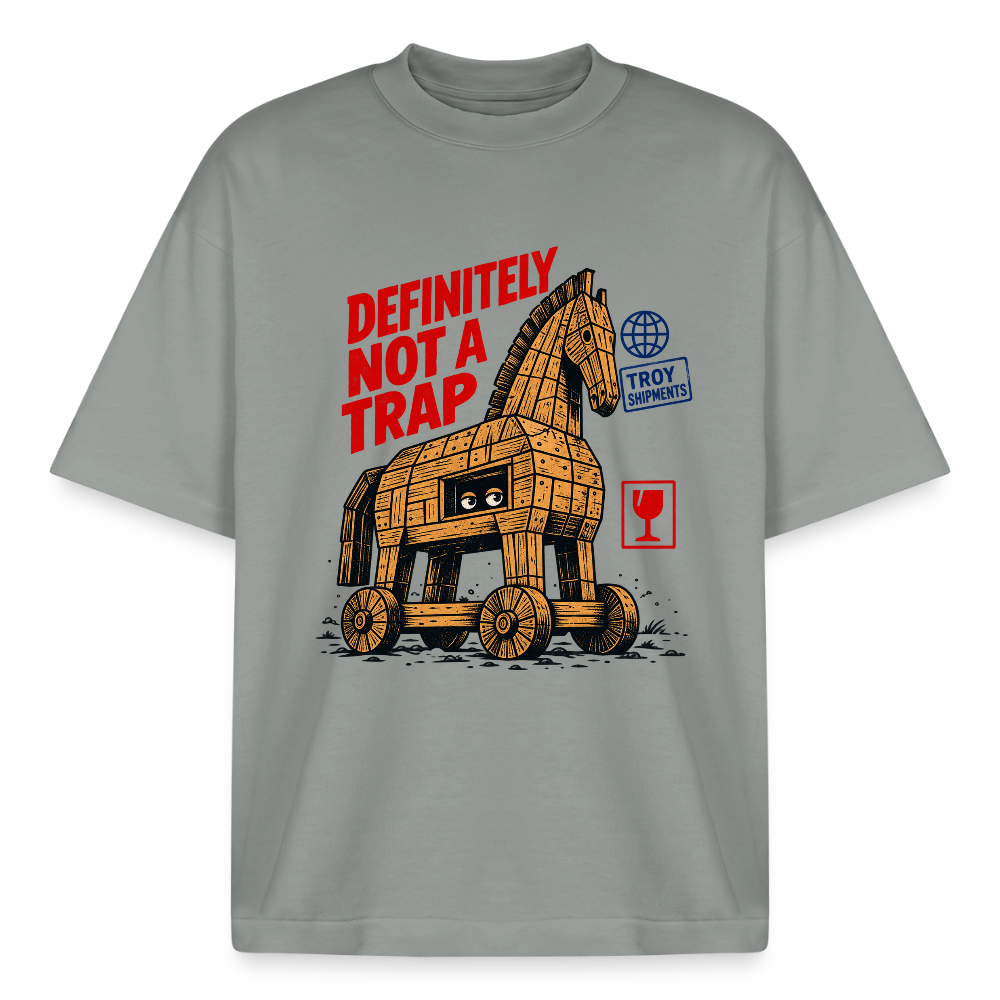 Troy Trojan Horse graphic tee in misty grey