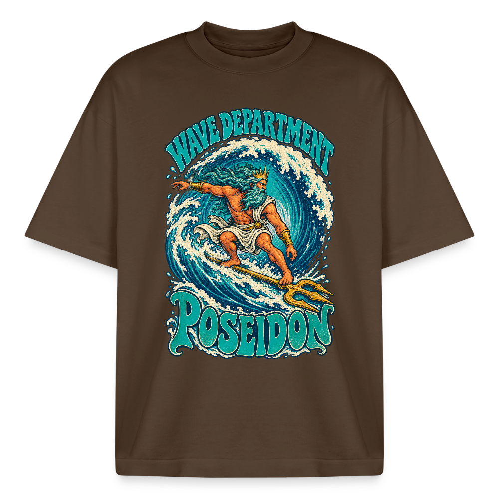 Poseidon Wave Department graphic tee in mocha