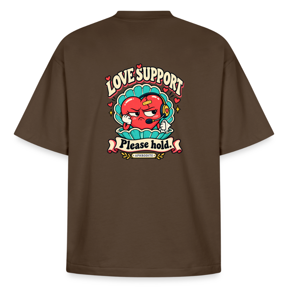 Aphrodite Love Support graphic tee in mocha