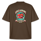 Aphrodite Love Support graphic tee in mocha