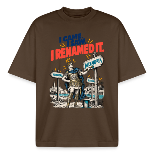Alexander the Great ancient history graphic tee in mocha