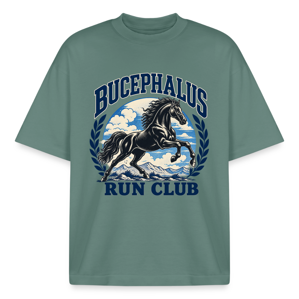 Bucephalus Run Club graphic tee in green bay