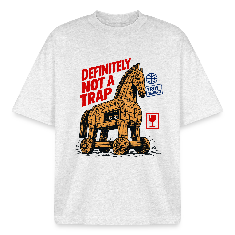 Troy Trojan Horse graphic tee in cool heather grey