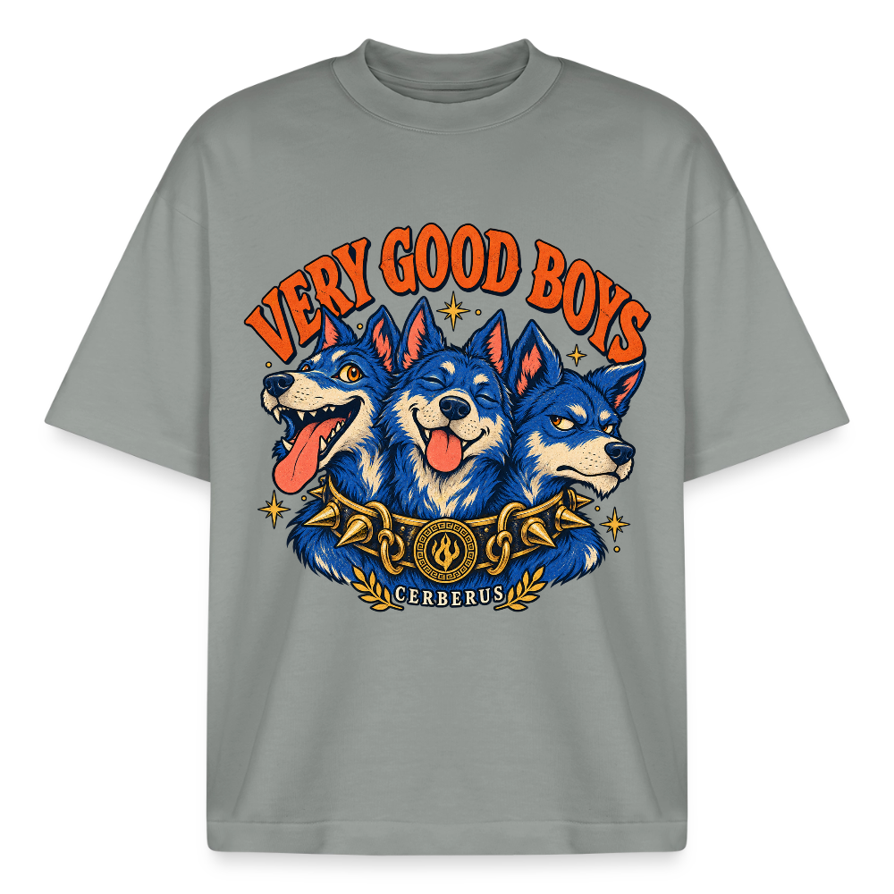 Cerberus Very Good Boys graphic tee in misty grey