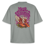 Hermes Greek mythology graphic tee in misty grey
