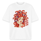 Medusa Greek mythology graphic tee in white