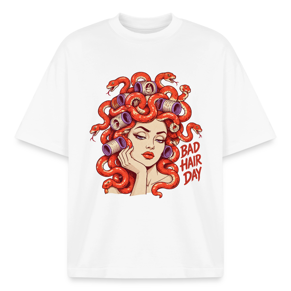 Medusa Greek mythology graphic tee in white